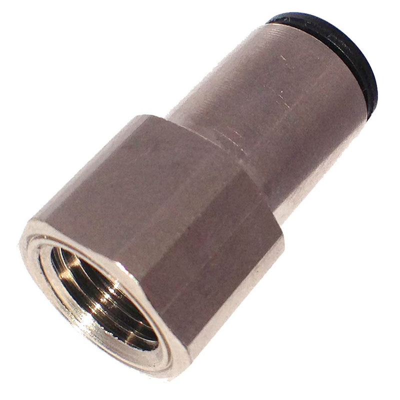 66LF-10M-4G by Parker | Prestolok PLP Composite Push-to-Connect Fittings | 10mm Connector x 1/4" Female BSPP Thread | 36mm Length | Straight | Brass | Pack of 10