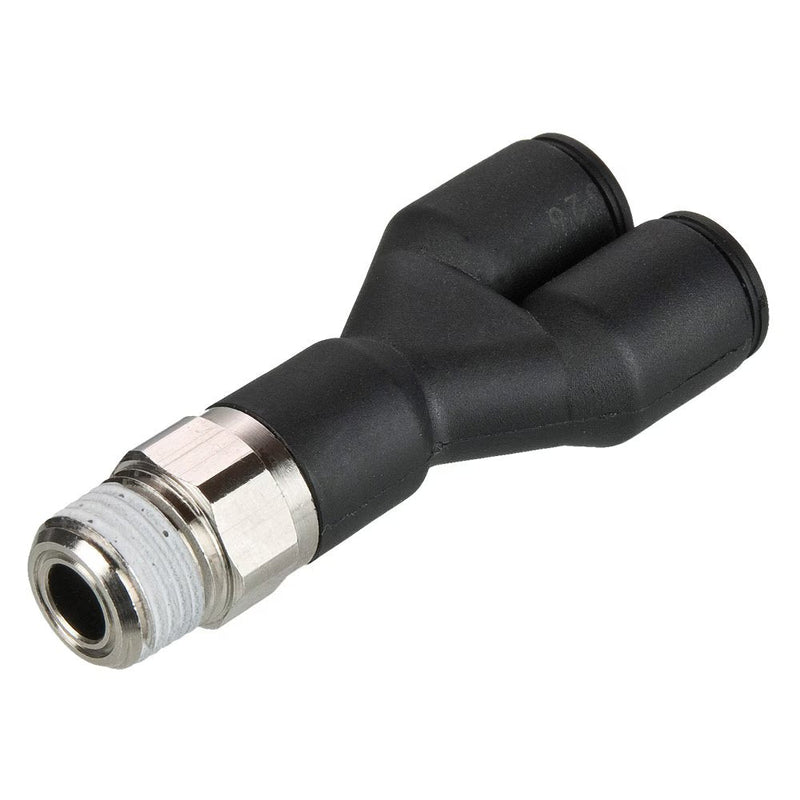 W368PLP-12M-8R by Parker | Prestolok PLP Composite Push-to-Connect Fittings | Thread Fitting | 12mm Connector x 1/2" Male BSPT Thread | 21mm Hex | 39.0mm Length (L) | Y | Glass-Reinforced Nylon | Pack of 10