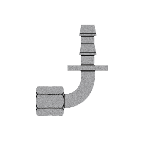 B-289-0812C Breco by Foster | 1/2" Push-Lock x 1/2" Female SAE 45°/JIC Dual-Seat | Swivel | 90° Elbow