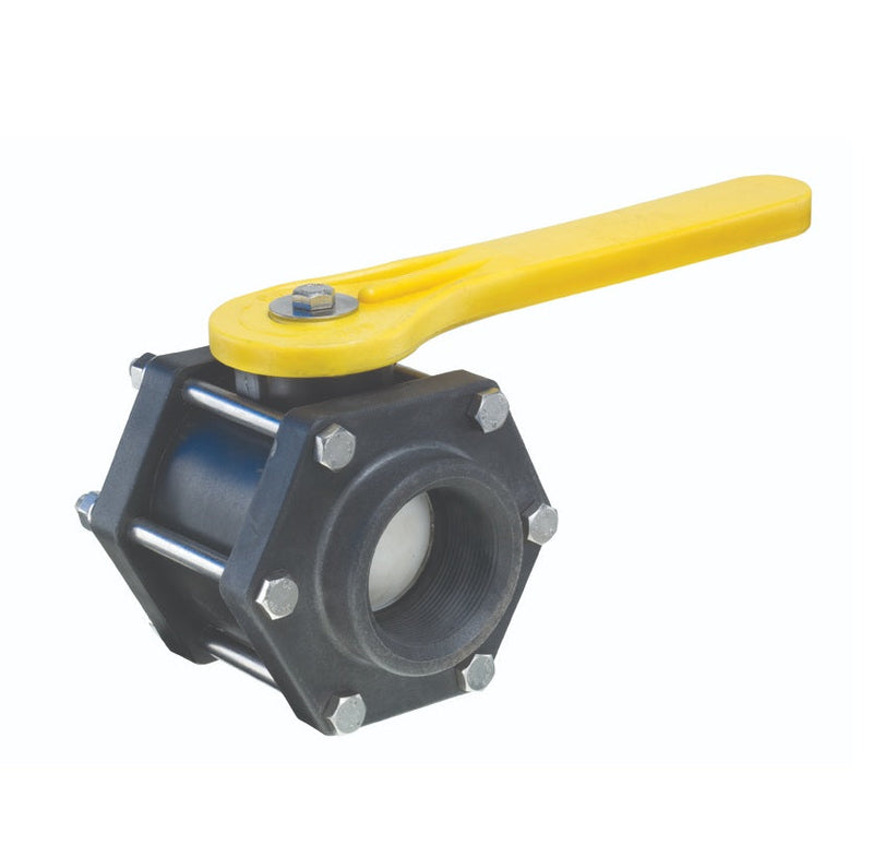 PPBV400 by Kuriyama | PPBV Series | Ball Valve | 4" Female NPT | 6-Bolt | Polypropylene