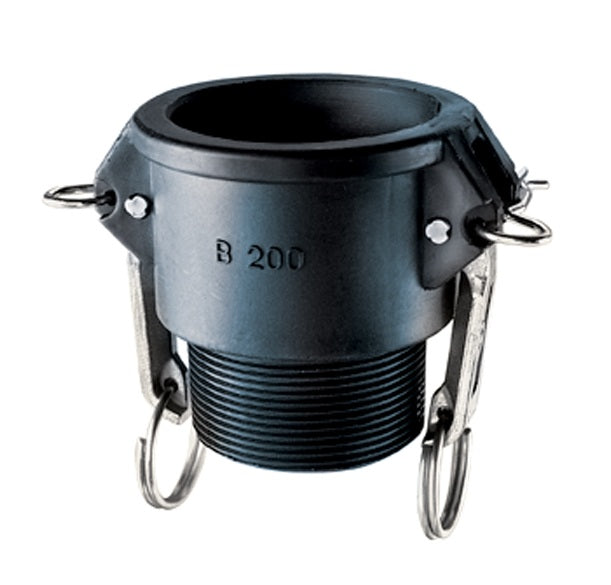 PPB200 by Kuriyama | PPB Series | Part B | Cam & Groove Adapter | 2" Coupler x 2" Male NPT | Polypropylene