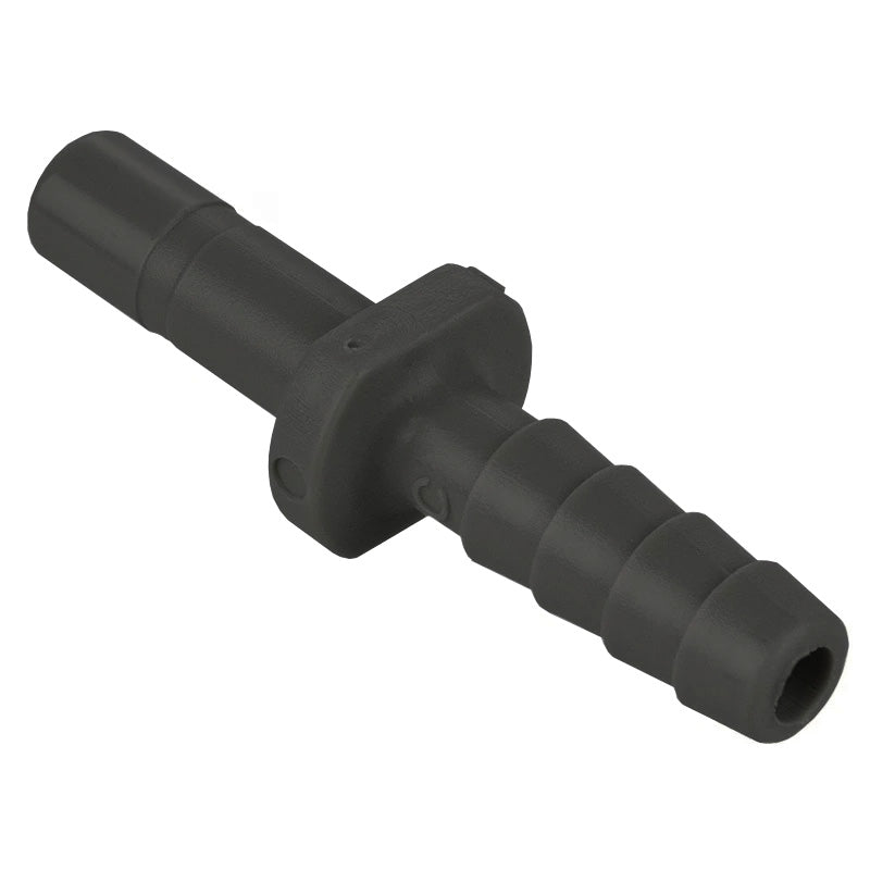 PPB4TCB4 by Parker | TrueSeal™ Accessories | 1/4" Tube Stem Connector x 1/4" Barb | 1.67" Length | Straight | Black | Polypropylene