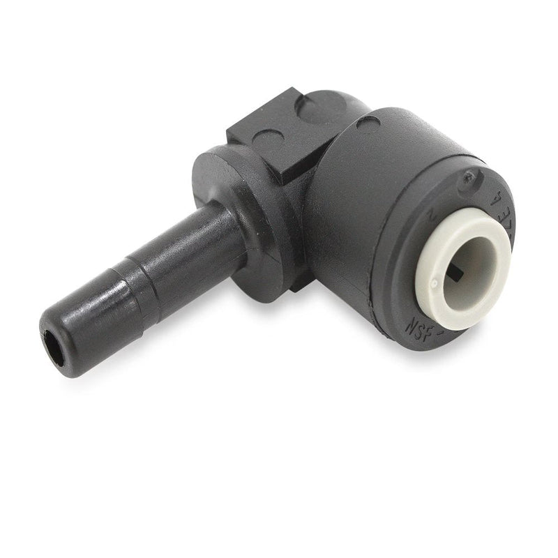 PPB8TEU8-MG by Parker | TrueSeal™ Plug-In Fittings | 1/2" Push-to-Connect x 1/2" Tube Stem | 90° Elbow | Black | Polypropylene
