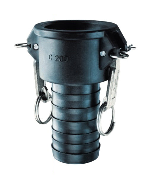 PPC050 by Kuriyama | PPC Series | Part C | Cam & Groove Fitting | 1/2" Coupler x 1/2" Hose Barb | Polypropylene
