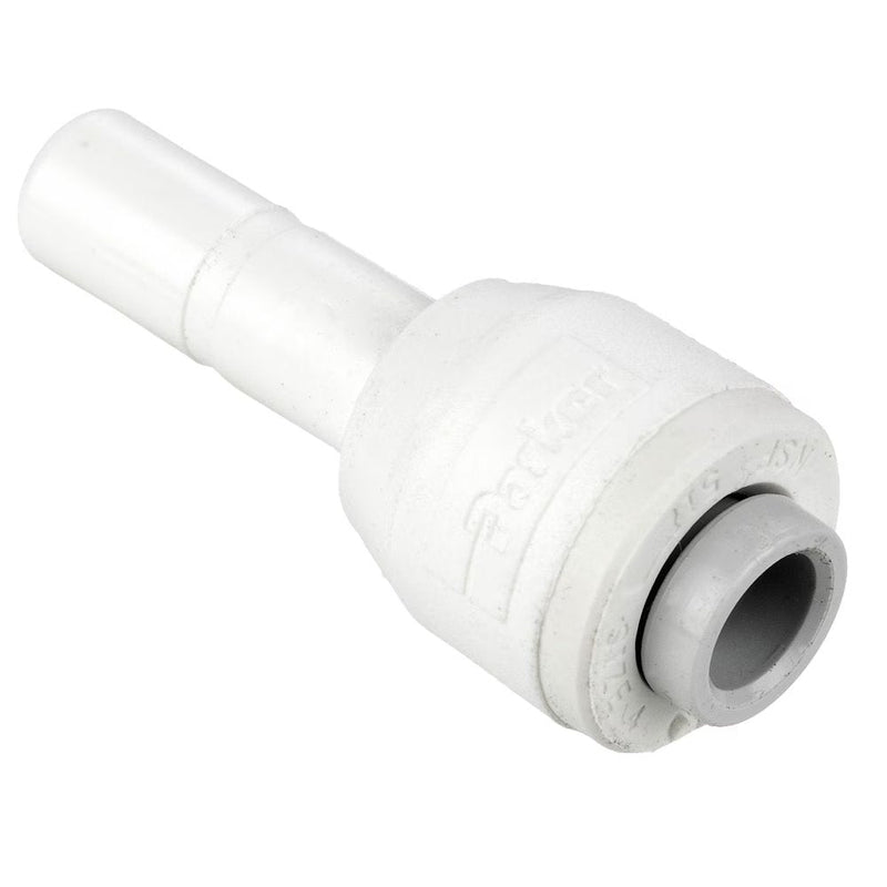 PP4RD5 by Parker | TrueSeal™ Plug-In Fittings | 1/4" Push-to-Connect x 5/16" Tube Stem | Straight | White | Polypropylene