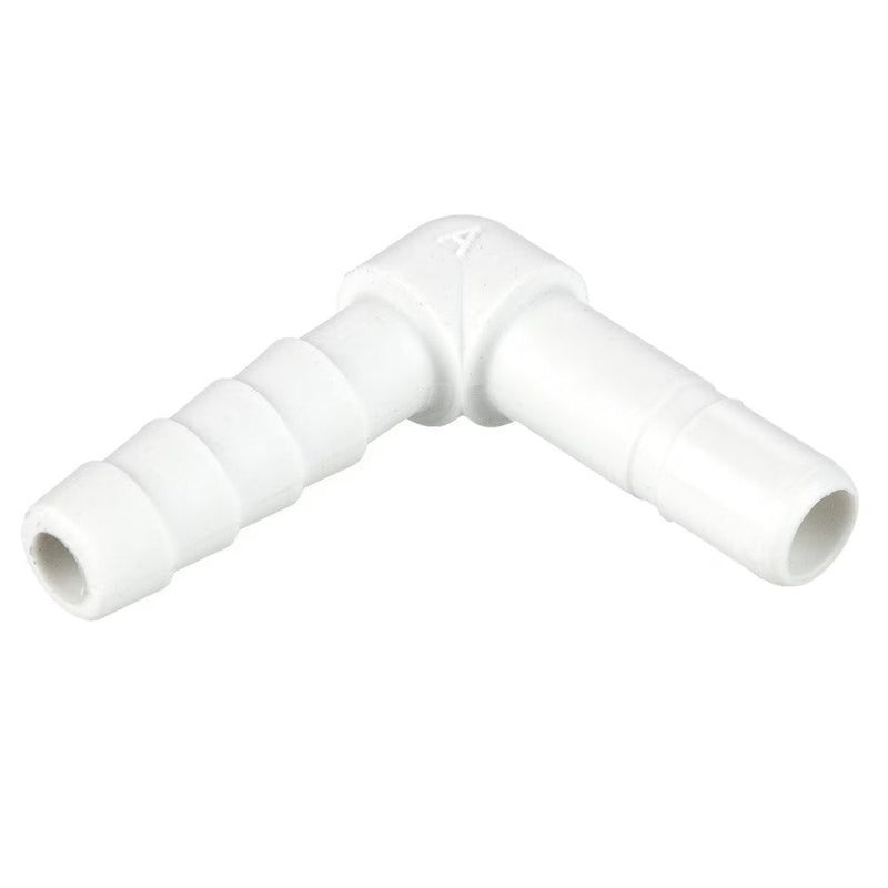 PP6TEB6 by Parker | TrueSeal™ Accessories | 3/8" Tube Size x 3/8" Barb | 90° Elbow | White | Polypropylene