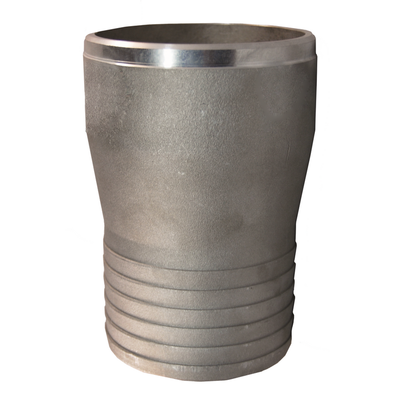 82640400N (PTCN400N) by PT-Coupling | Weld Nipple | 4" Hose Shank x 4" Butt Weld End | Plain Steel