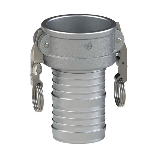 1000340L2 (40C SLII) by PT-Coupling | STA-LOK® II Cam & Groove Fitting | Type C | 4" Coupler x 4" Hose Shank | Aluminum/SLS | Buna-N Seal