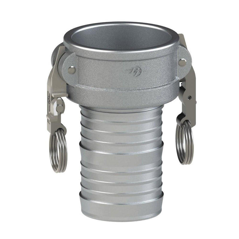 1000360L2 (60C SLII) by PT-Coupling | STA-LOK® II Cam & Groove Fitting | Type C | 6" Coupler x 6" Hose Shank | Aluminum/SLS | Buna-N Seal