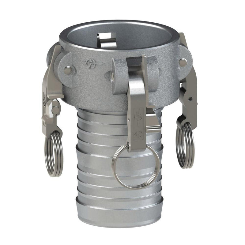 1000340H (40CHD) by PT-Coupling | Heavy Duty Cam & Groove Fitting | Type CHD | 4" Coupler x 4" Hose Shank | Aluminum/HBS | Buna-N Seal