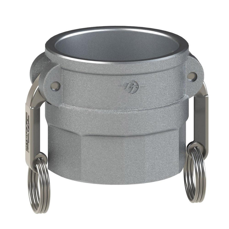 1000450 (50D) by PT-Coupling | Cam & Groove Adapter | Type D | 5" Coupler x 5" Female NPT | Aluminum/HBS | Buna-N Seal
