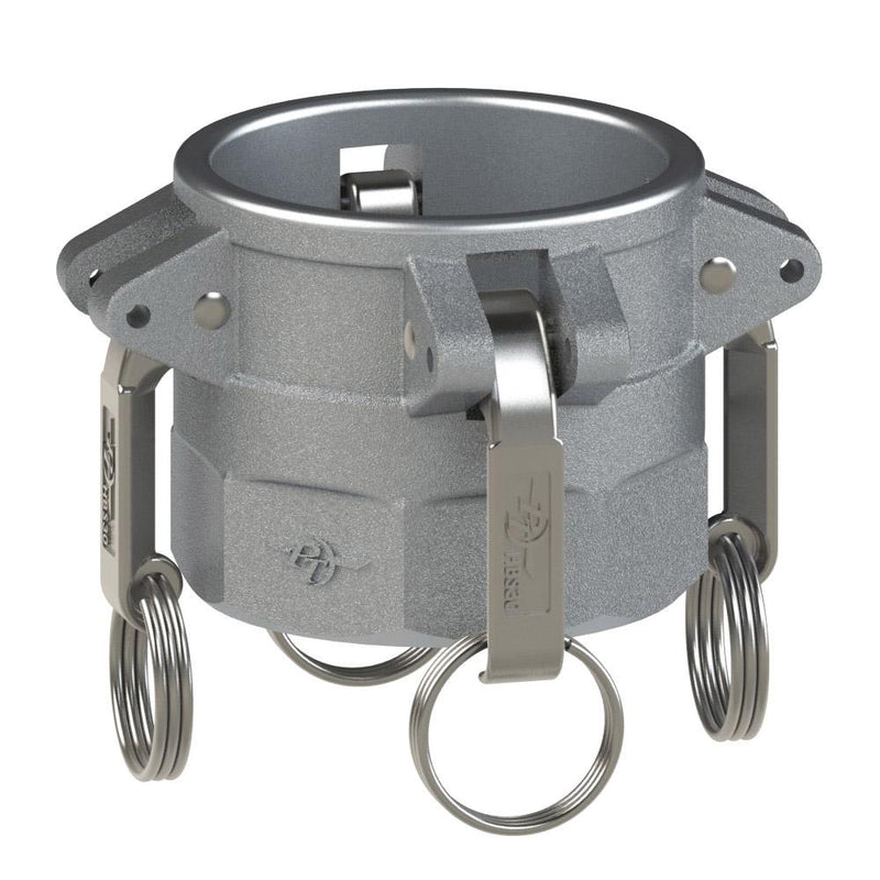10004404CM (40DHD) by PT-Coupling | Heavy Duty Cam & Groove Adapter | Type DHD | 4" Coupler x 4" Female NPT | Aluminum | Buna-N Seal