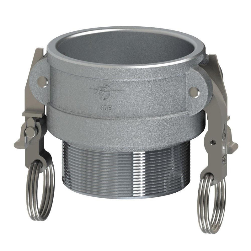 1070240L2 (40B SLII) by PT-Coupling | STA-LOK® II Cam & Groove Adapter | Type B | 4" Coupler x 4" Male NPT | Aluminum/SLB | Buna-N Seal