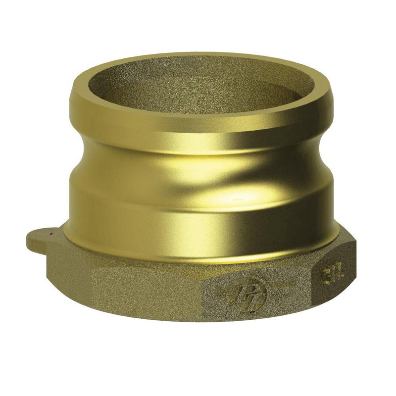 1200120 (20A) by PT-Coupling | Cam & Groove Adapter | Type A | 2" Adapter x 2" Female NPT | Brass