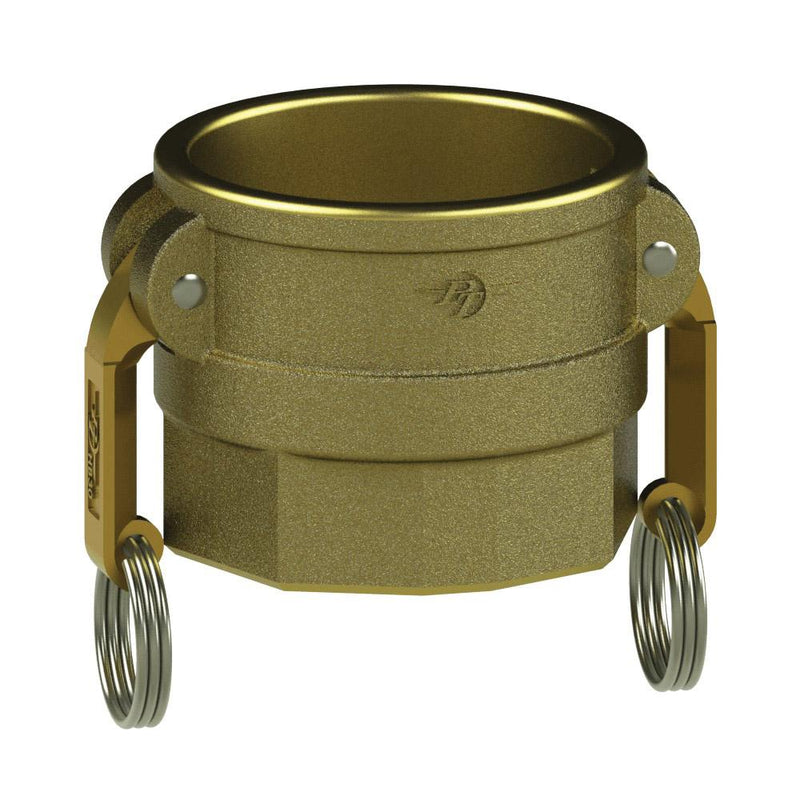1200407 (07D) by PT-Coupling | Cam & Groove Adapter | Type D | 3/4" Coupler x 3/4" Female NPT | Brass/HB | Buna-N Seal