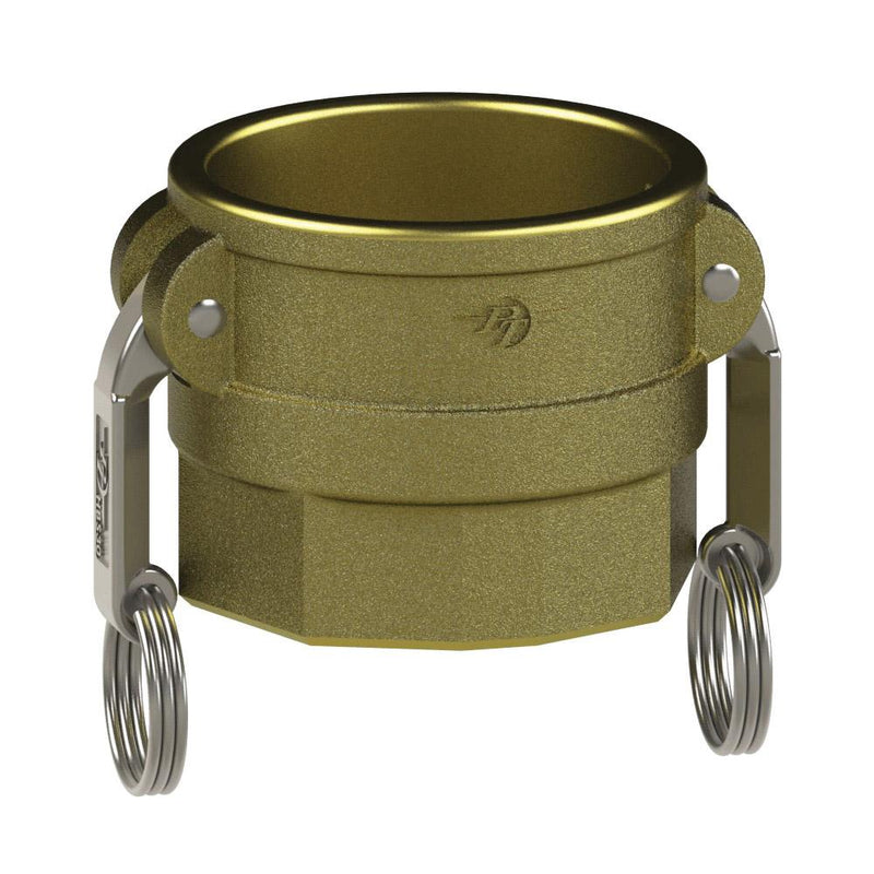 1290420 (20D) by PT-Coupling | Cam & Groove Adapter | Type D | 2" Coupler x 2" Female NPT | Brass/HBS | Buna-N Seal