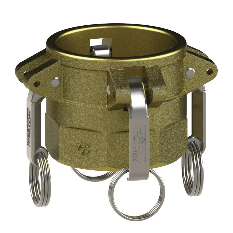 1200420H (20DHD) by PT-Coupling | Heavy Duty Cam & Groove Adapter | Type DHD | 2" Coupler x 2" Female NPT | Brass | Buna-N Seal