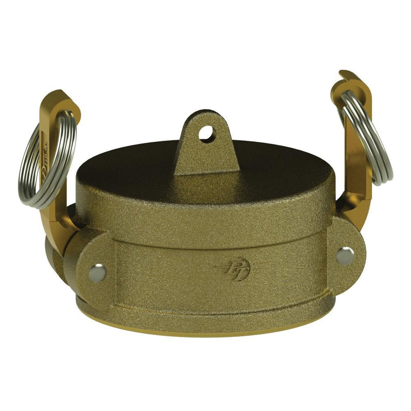 1201112 (12V) by PT-Coupling | Cam & Groove Dust Cap | Type V | 1-1/4" Coupler Dust Cap | Brass/HB