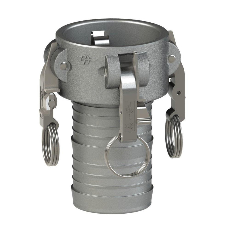 1400340H (40CHD) by PT-Coupling | Heavy Duty Cam & Groove Fitting | Type CHD | 4" Coupler x 4" Hose Shank | 316 Stainless Steel | Buna-N Seal