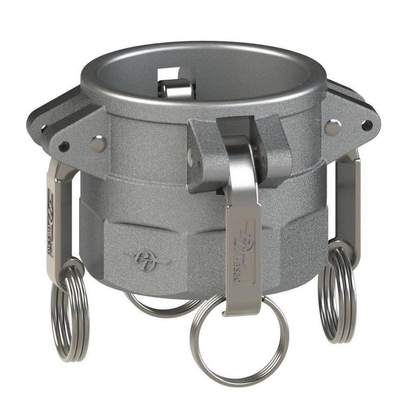 18004404CM (40DHD) by PT-Coupling | Heavy Duty Cam & Groove Adapter | Type DHD | 4" Coupler x 4" Female NPT | Ductile Iron | Buna-N Seal