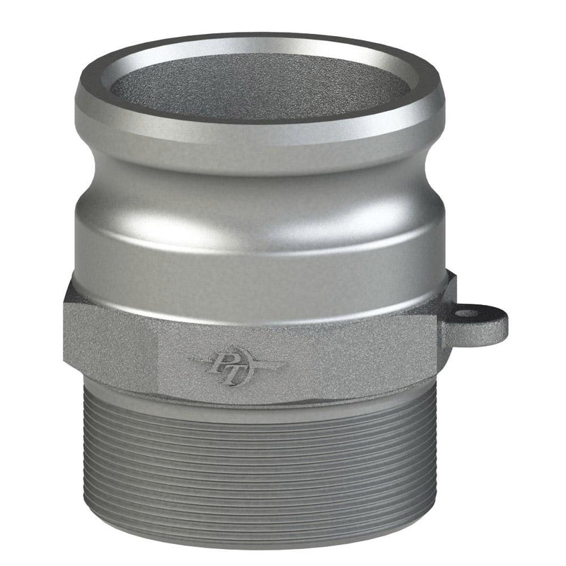 1400615 (15F) by PT-Coupling | Cam & Groove Adapter | Type F | 1-1/2" Adapter x 1-1/2" Male NPT | 316 Stainless Steel