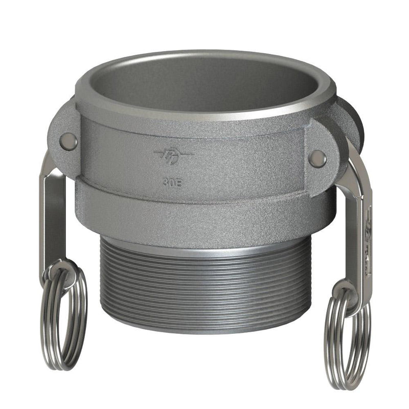 1400210 (10B) by PT-Coupling | Cam & Groove Adapter | Type B | 1" Coupler x 1" Male NPT | 316 Stainless Steel | Buna-N Seal