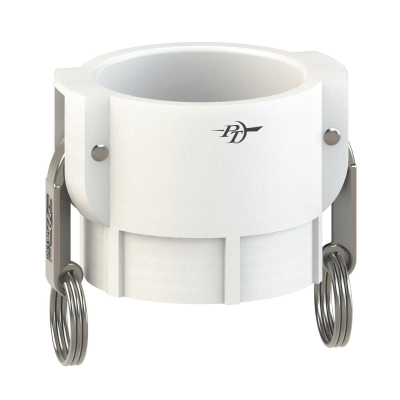 2770412 (12D) by PT-Coupling | Cam & Groove Adapter | Type D | 1-1/4" Coupler x 1-1/4" Female NPT | Food Grade Polypropylene | Buna-N Seal