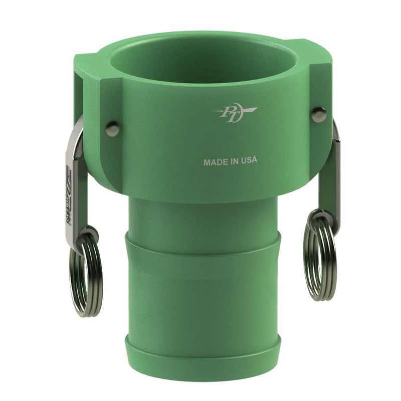2900320 (20C) by PT-Coupling | Cam & Groove Fitting | Type C | 2" Coupler x 2" Hose Shank | Nylon | Buna-N Seal