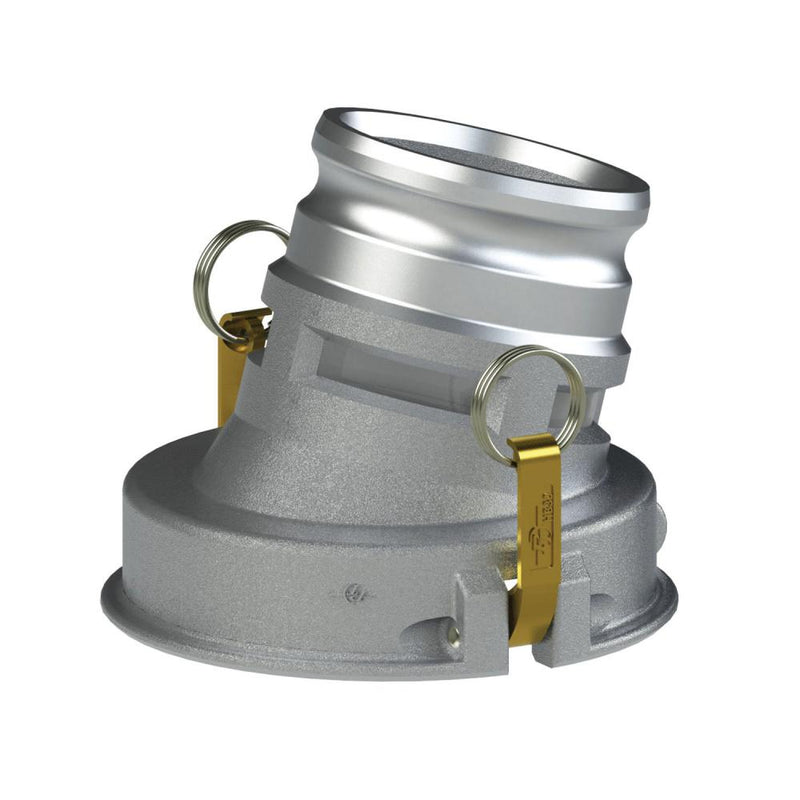 3604440 (DA-4SG) by PT-Coupling | Petroleum Handling Cam & Groove Adapter | Type DA-SG | Drop Adapter with Sight Glass | 4" API Coupler x Adapter
