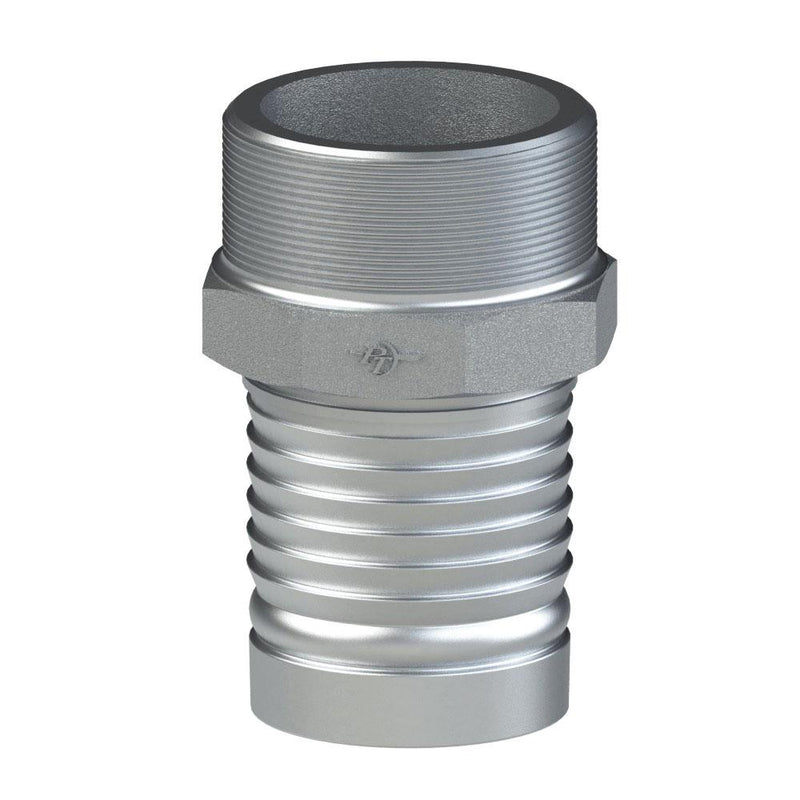 5742002 (20TMC50AL) PROGRIP™ by PT-Coupling | Type TMC50AL | C50 External Crimp Fitting | Casting with Octagon | 2" Male NPT x 2" Hose Shank | Aluminum