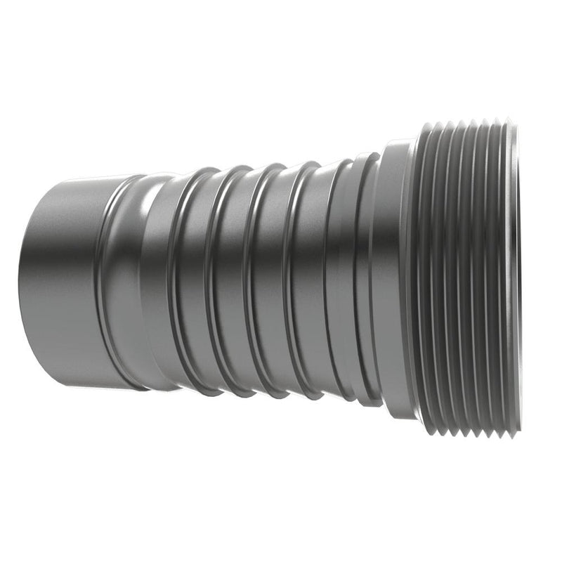5813018 (30PCTMWSS) PROGRIP™ by PT-Coupling | Type PCTMWSS | Sanitary Wine C50 Crimp Fitting | 3" Pacific Coast Thread Male x 3" Hose Shank | 304 Stainless Steel
