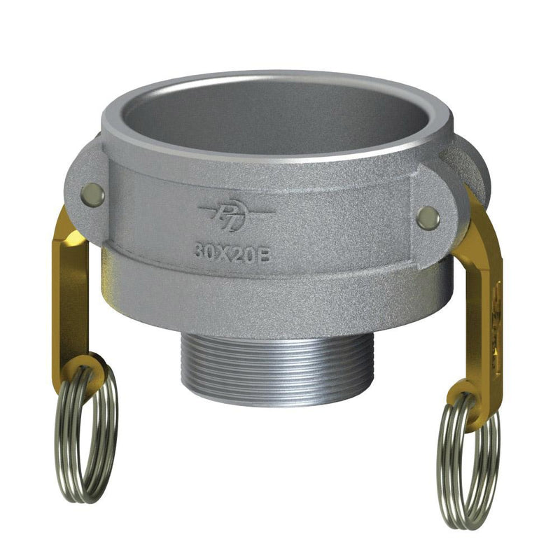 6018000006 (30X25B) by PT-Coupling | Reducing Cam & Groove Adapter | Type B | 3" Coupler x 2-1/2" Male NPT | Aluminum/HB | Buna-N Seal