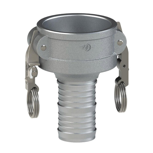 60224030L2 (40X30C SLII) by PT-Coupling | STA-LOK® II Reducing Cam & Groove Fitting | Type C | 4" Coupler x 3" Hose Shank | Aluminum | Buna-N Seal