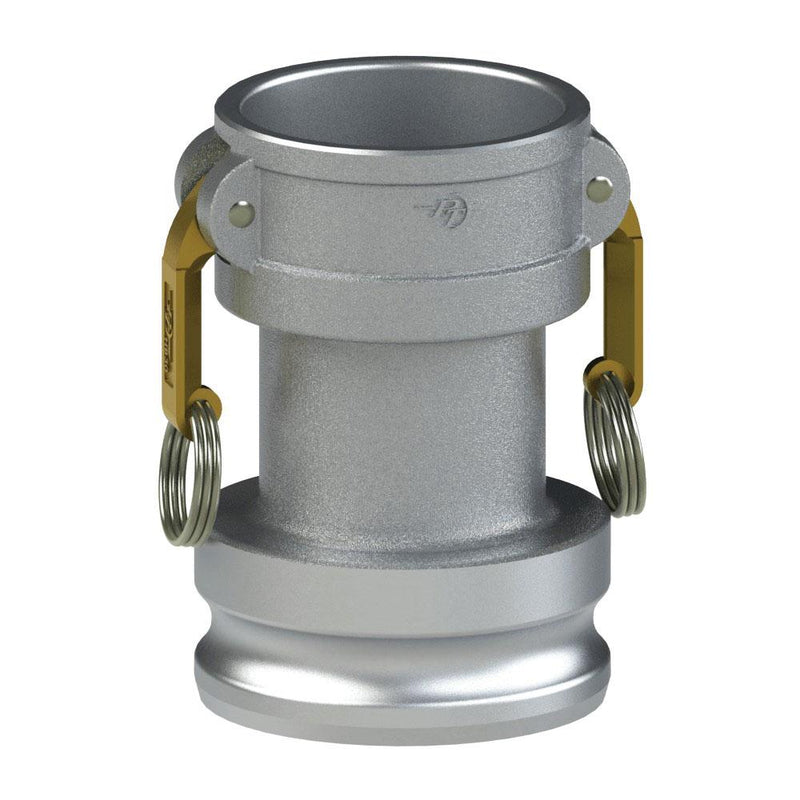 6026000037 (40CX25A LONG) by PT-Coupling | Long Reducing Cam & Groove Adapter | Type CXA | 4" Coupler x 2-1/2" Adapter | Aluminum/HB | Buna-N Seal