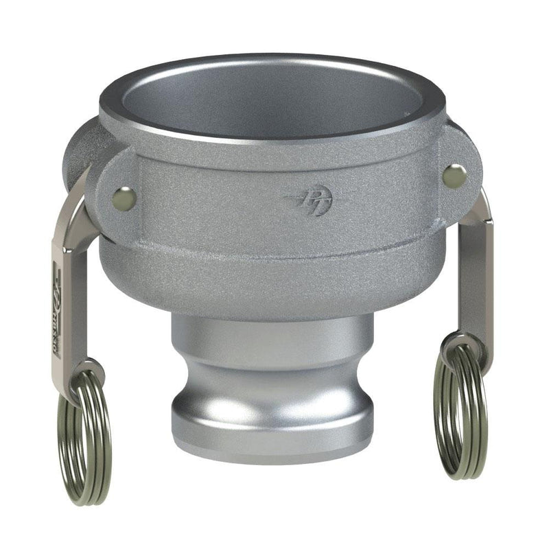 602660301 (60CX30A SHORT) by PT-Coupling | Short Reducing Cam & Groove Adapter | Type CXA | 6" Coupler x 3" Adapter | Aluminum/HBS | Buna-N Seal