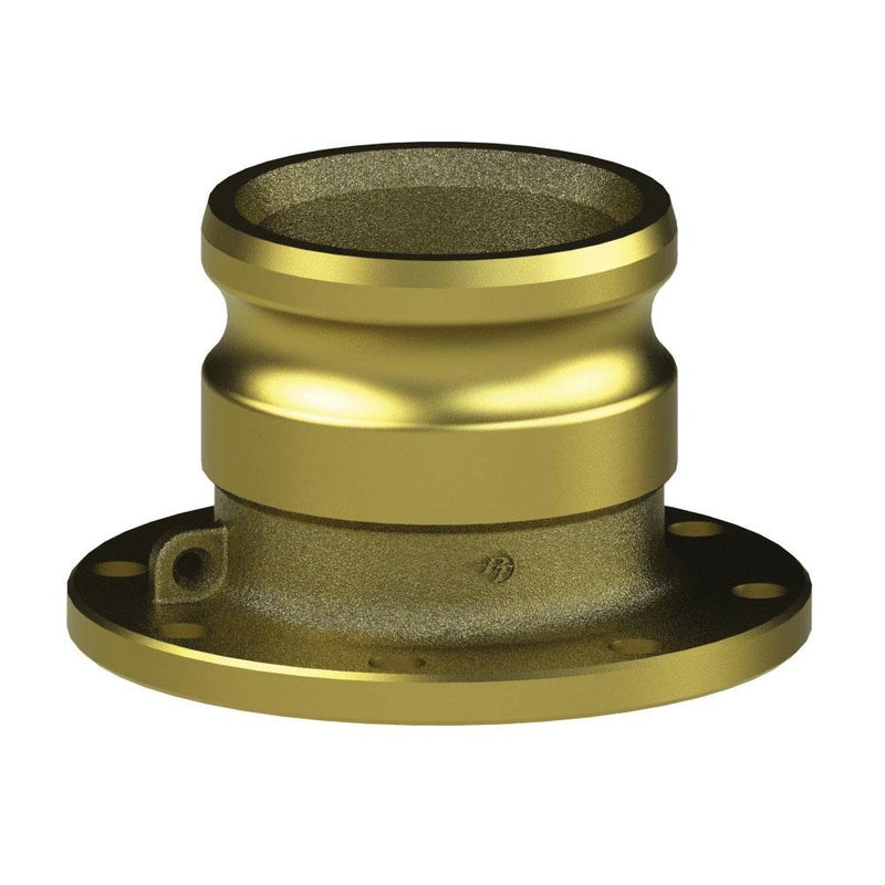 62563000 (TTF30A) by PT-Coupling | Petroleum Handling Cam & Groove Adapter | Type TTFA | 3" Adapter x 3" TTMA Flange | Brass