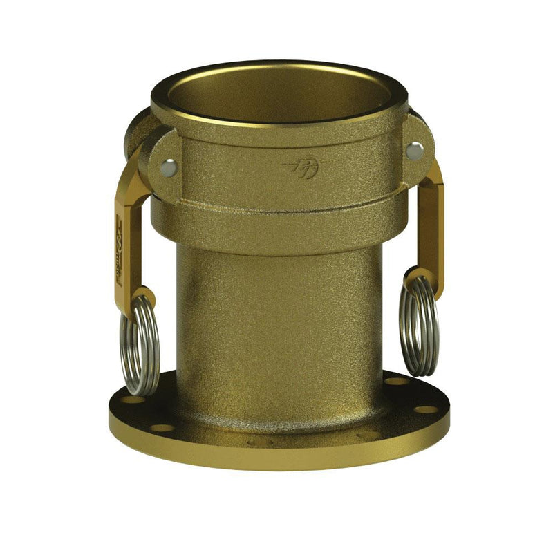62584000 (TTF40C) by PT-Coupling | Petroleum Handling Cam & Groove Adapter | Type TTFC | 4" Coupler x 4" TTMA Flange | Brass