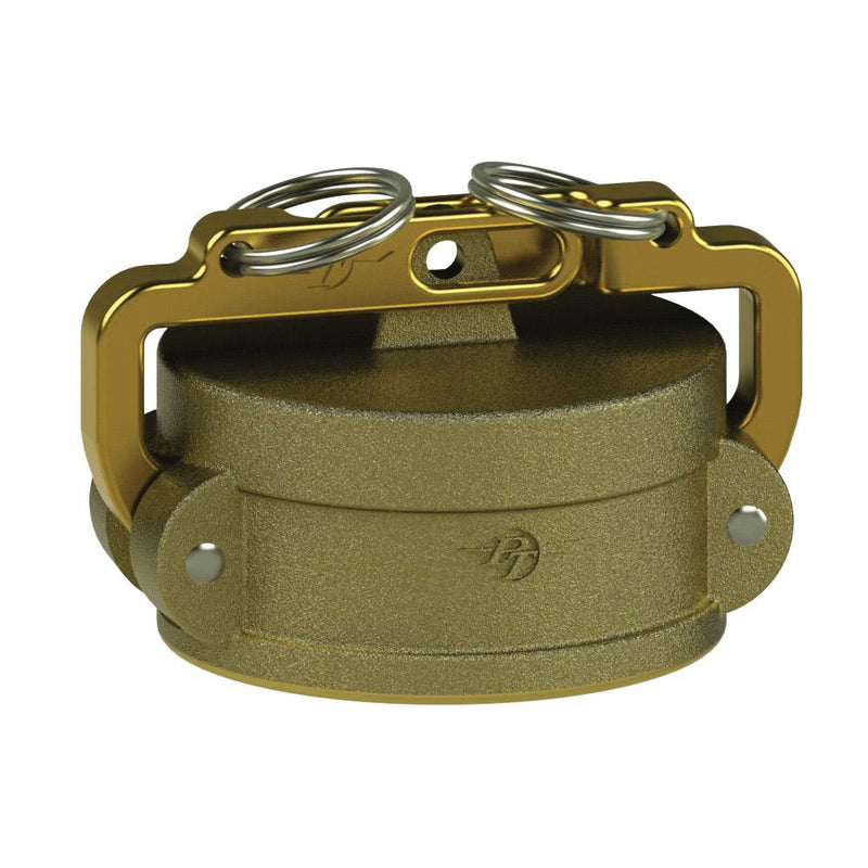 62800030 (30VL) by PT-Coupling | Cam & Groove Dust Cap | with Locking Cam Arms | Type VL | 3" Coupler | Brass