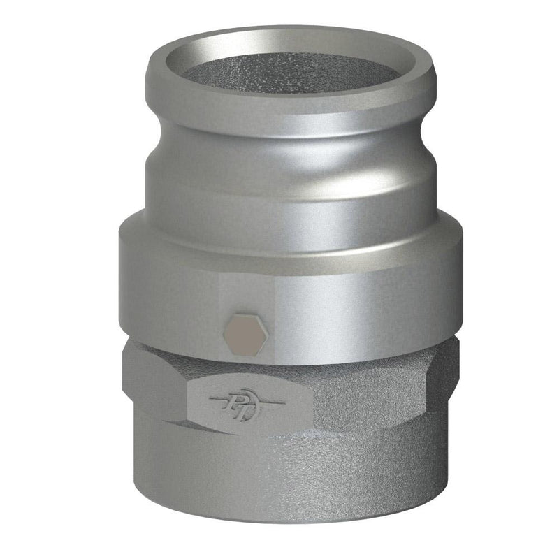 64152000 (20ASV) by PT-Coupling | Swivel Cam & Groove Adapter | Type ASV | 2" Swivel Adapter x 2" Female NPT | 316 Stainless Steel | Viton Seal