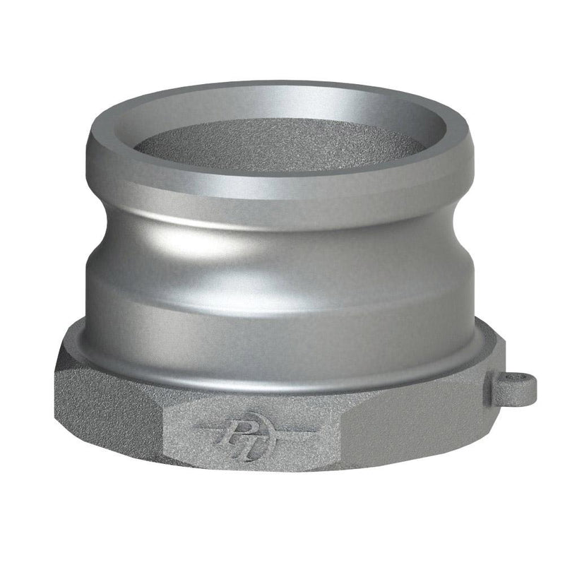 1800150 (50A) by PT-Coupling | Cam & Groove Adapter | Type A | 5" Adapter x 5" Female NPT | Ductile Iron