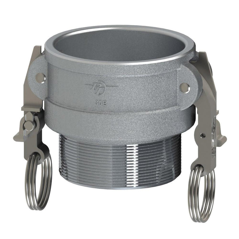 64183020L2 (30X20B SLII) by PT-Coupling | STA-LOK® II Reducing Cam & Groove Adapter | Type B | 3" Coupler x 2" Male NPT | 316 Stainless Steel | Buna-N Seal