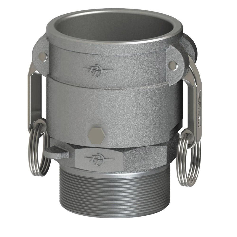 64193000 (30ASV) by PT-Coupling | Swivel Cam & Groove Adapter | Type BSV | 3" Swivel Coupler x 3" Male NPT | 316 Stainless Steel | Viton Seal