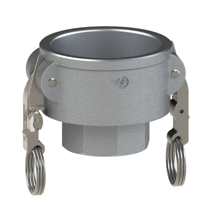 64203020L2 (30X20D SLII) by PT-Coupling | STA-LOK® II Reducing Cam & Groove Adapter | Type D | 3" Coupler x 2" Female NPT | 316 Stainless Steel | Buna-N Seal