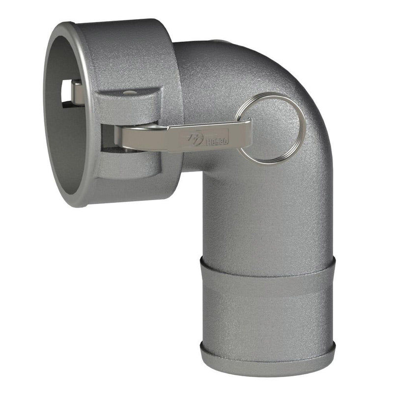64503000 (30CL) by PT-Coupling | Cam & Groove Adapter | Type CL | 90° Elbow | 3" Coupler x 3" Hose Shank | 316 Stainless Steel | Buna-N Seal
