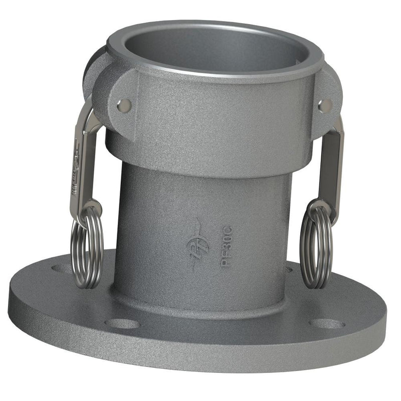 64542500 (PF25C) by PT-Coupling | Cam & Groove Adapter | Type PFC | 2-1/2" Coupler x 2-1/2" 150# Pipe Flange | 316 Stainless Steel