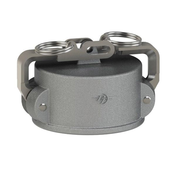 64800020 (20VL) by PT-Coupling | Cam & Groove Dust Cap | with Locking Cam Arms | Type VL | 2" Coupler | 316 Stainless Steel