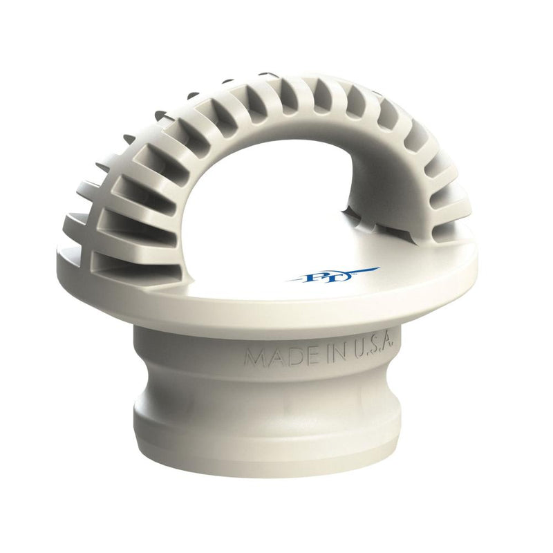 77010 (40SBM) by PT-Coupling | Type SBM | Safety Bump Plug | for Cam and Groove Couplings | 4" Size | Food Grade Polypropylene (White)
