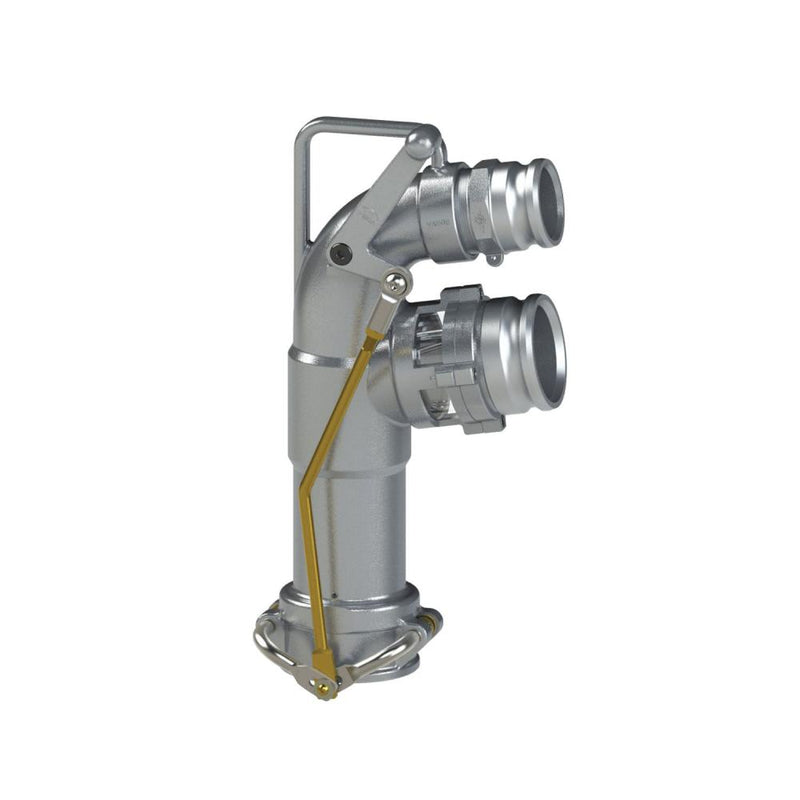 88000400 (VR400A) by PT-Coupling | Petroleum Handling Single Point Vapor Recovery Elbow (Coaxial Delivery Elbow | Vapor Top, Product Bottom) with 4" Adapter