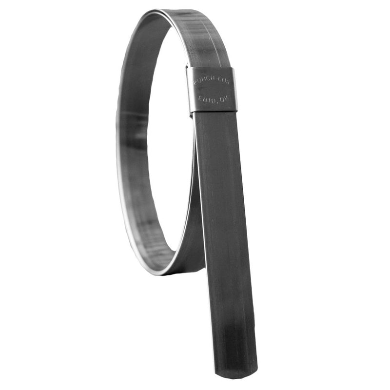 P100400 (P4) PUNCH-LOK® by PT-Coupling | Pre-Formed Punch-Type Clamp | 1" Clamp ID | 5/8" Band Width | Galvanized Carbon Steel | 100 Pieces/Carton