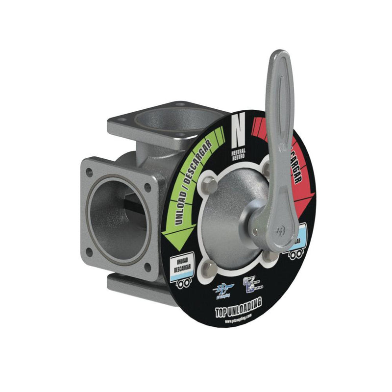 SPS100002 by PT-Coupling | Fitting for Safety Pumping Systems | SPS 4-Way Valve (Truck Mount System) | Aluminum